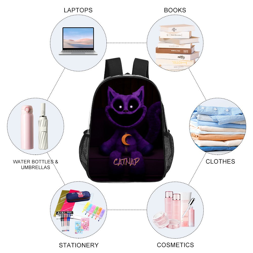 Catnap Transparent Backpack PVC Minimalist Design 43x32x13cm Travel Bag Image 2