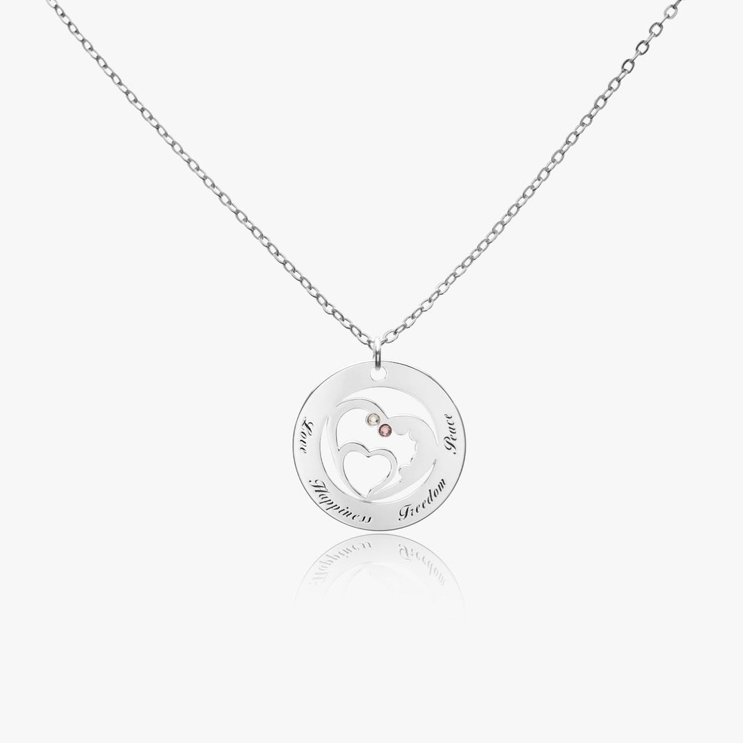 Circle with Heart Pendant Image 1
