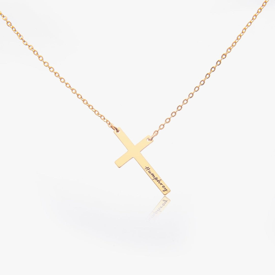 Custom Cross Name Necklace Image 1