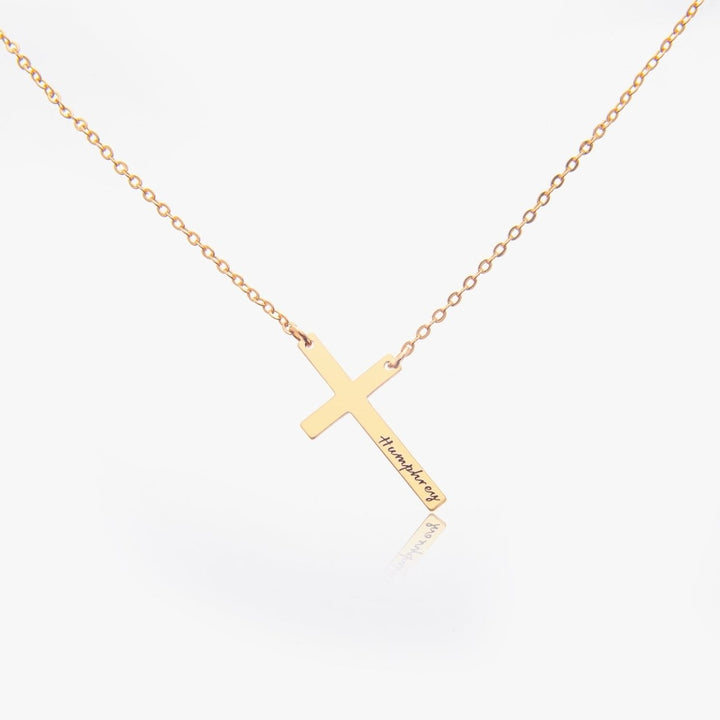 Custom Cross Name Necklace Image 1