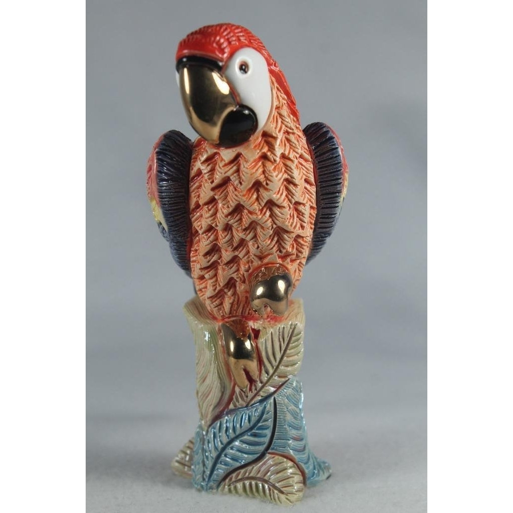 DeRosa Rinconada Family Figurine Red Parrot Great Color F228R- In Box Image 4