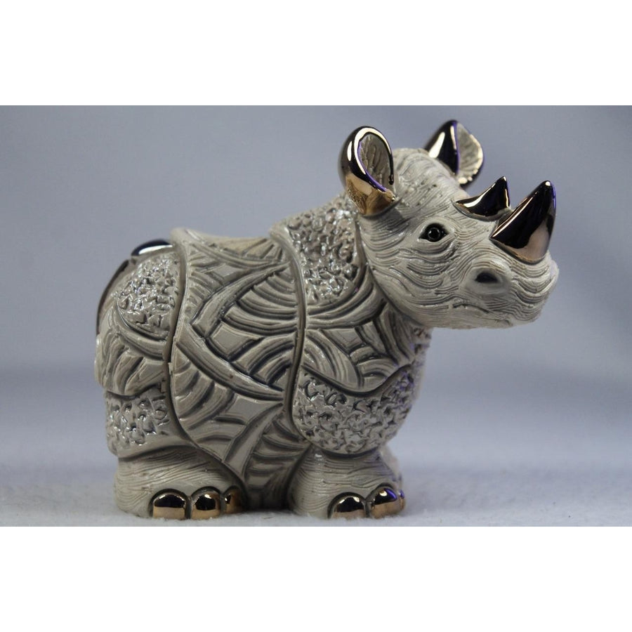 DeRosa Rinconada Family Figurine Adult White Rhino F220- In Box Image 1