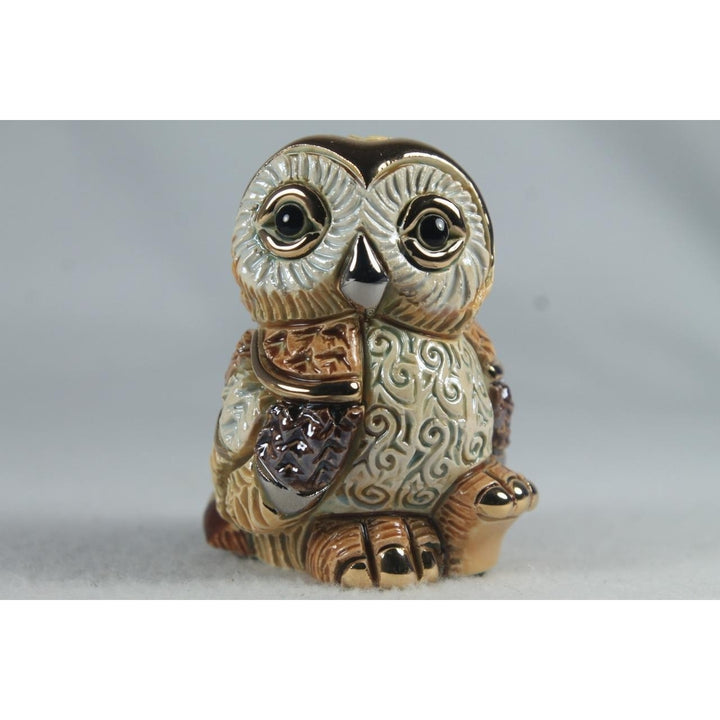 DeRosa Rinconada Family Figurine Baby Boreal Owl I F385ARD- In Box Image 1