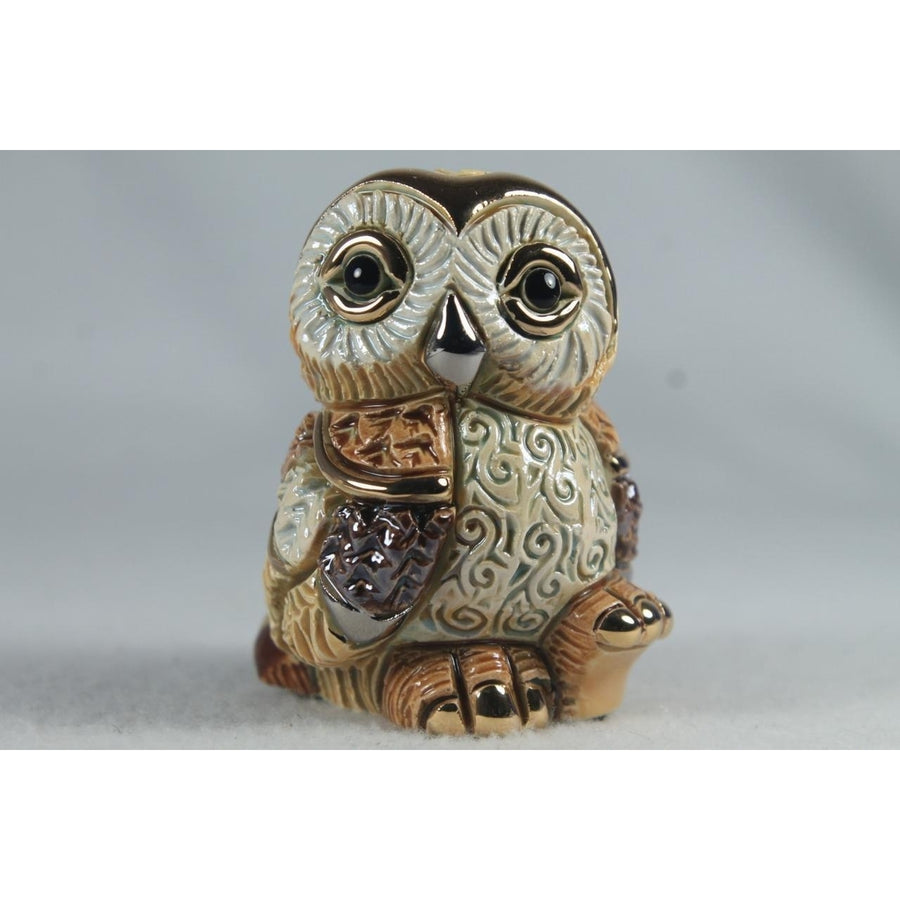 DeRosa Rinconada Family Figurine Baby Boreal Owl I F385ARD- In Box Image 1