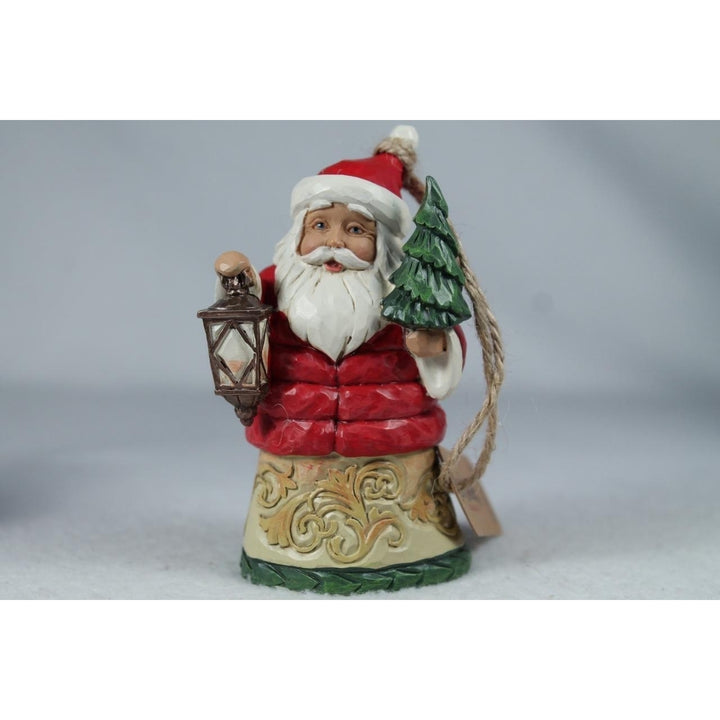 Jim Shore Mini "Santa Wearing Puffy Coat Figurine/Ornament 6015465 In Box Image 1