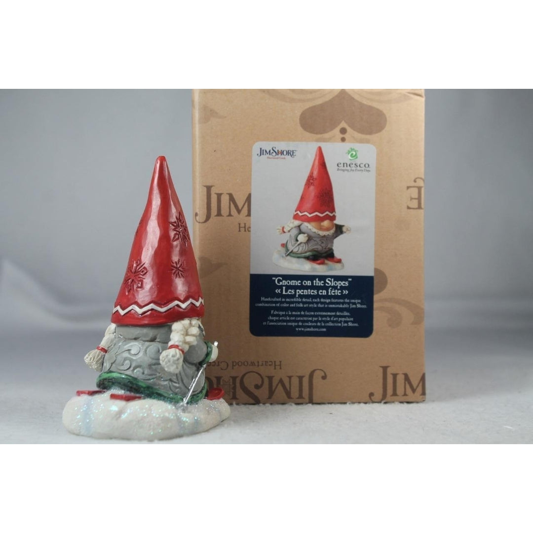 Jim Shore 2022 Gnome On The Slopes Gnome With Braids 6010844 In Box Image 3