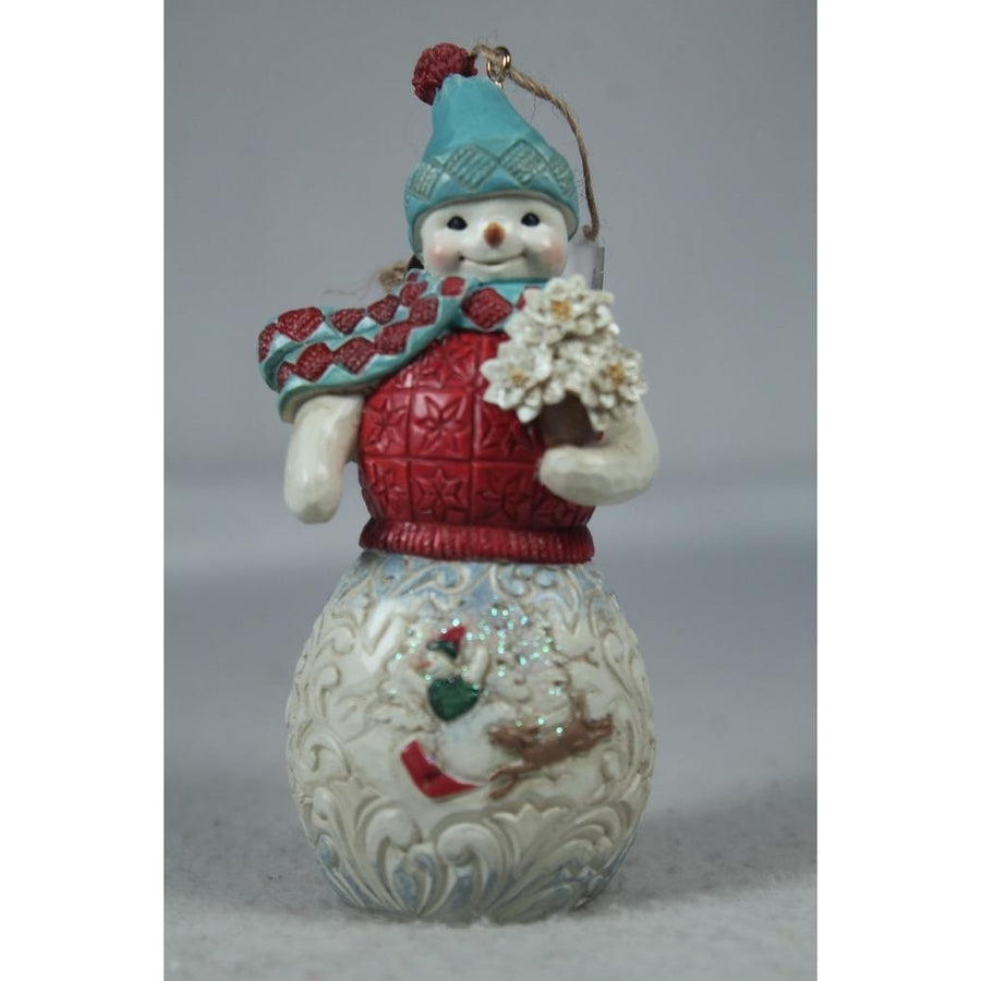 Jim Shore Snowman W/Sledding Scene Winter Wonderland Ornament 6011691 Image 1