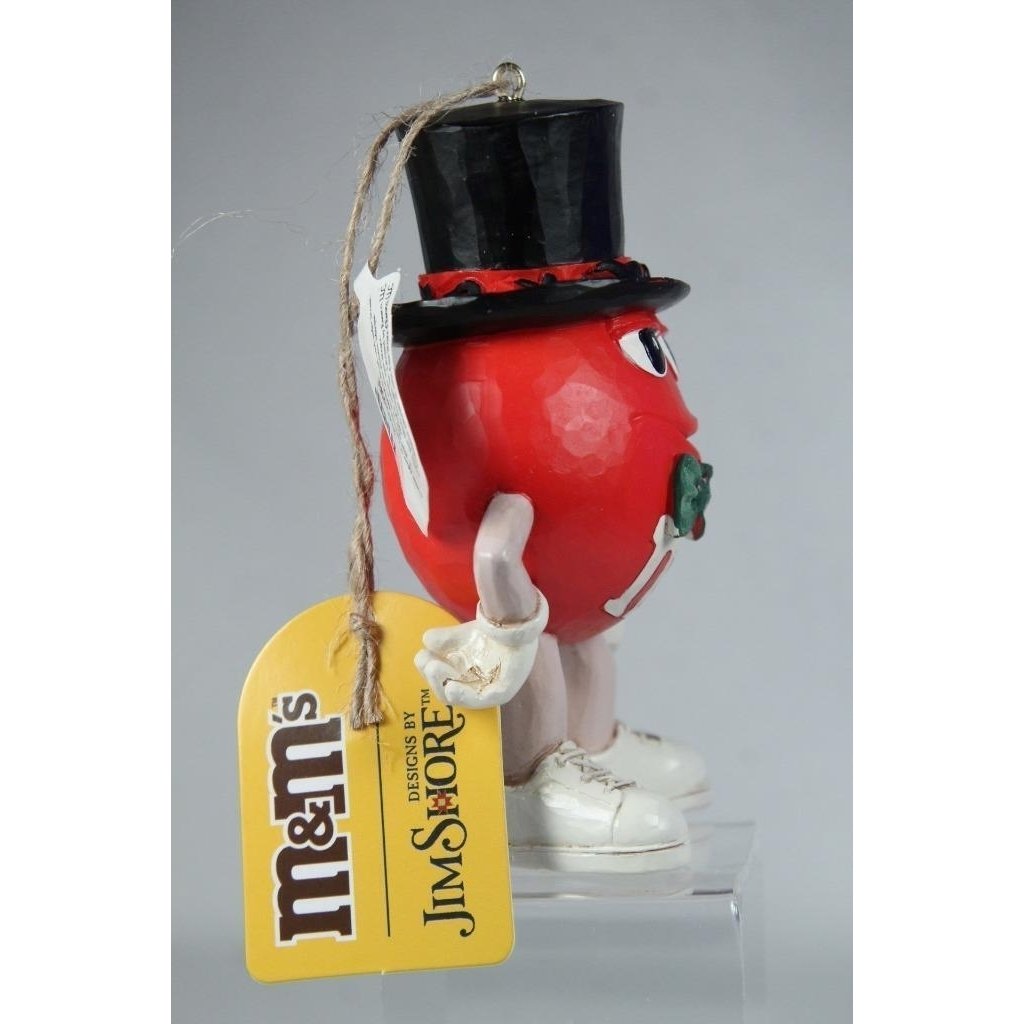 Jim Shore And M and M Red In Top Hat 2024 Ornament 6015685 In Box Image 2