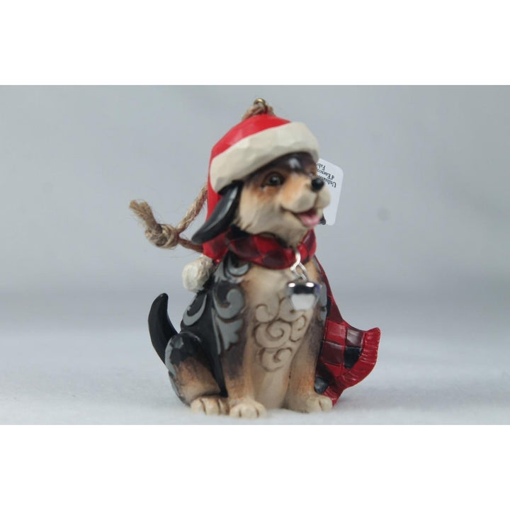 Jim Shore Dog W/ Plaid Scarf Highland Glen 2023 Ornament 6012875 In Box Image 1