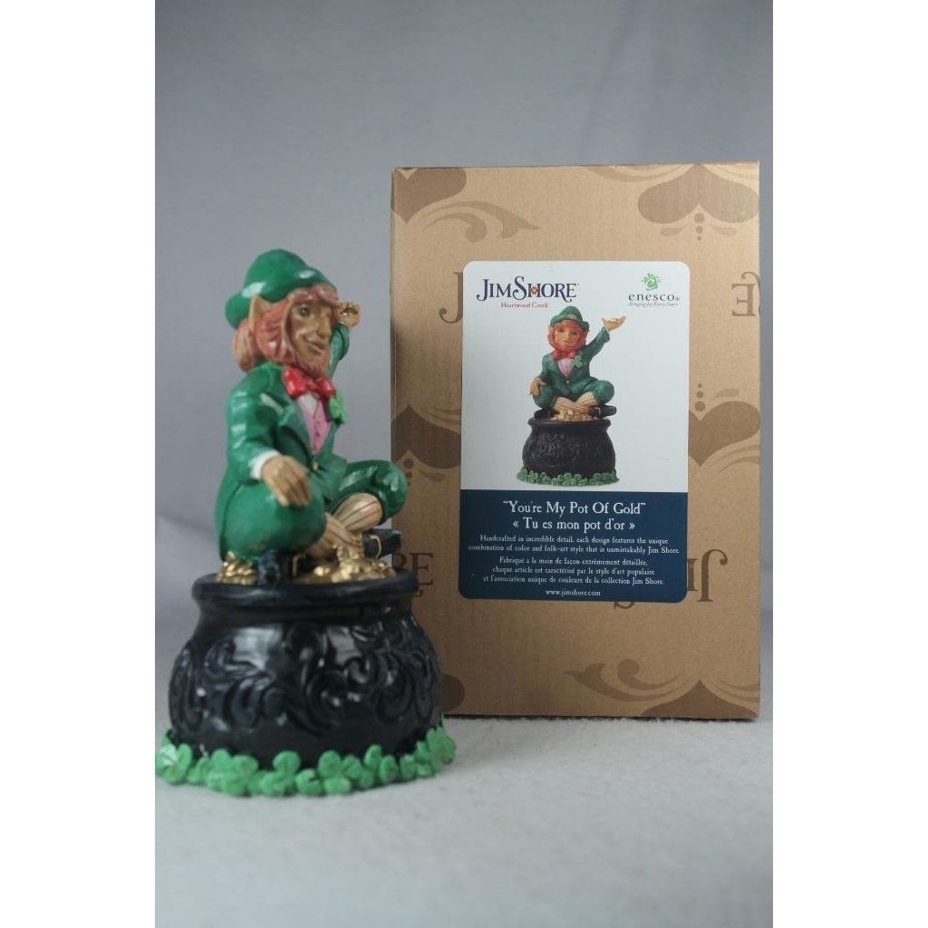 Jim Shore Youre My Pot Of Gold Leprechaun On Pot Of Gold Fig 6012263 NIB Image 4