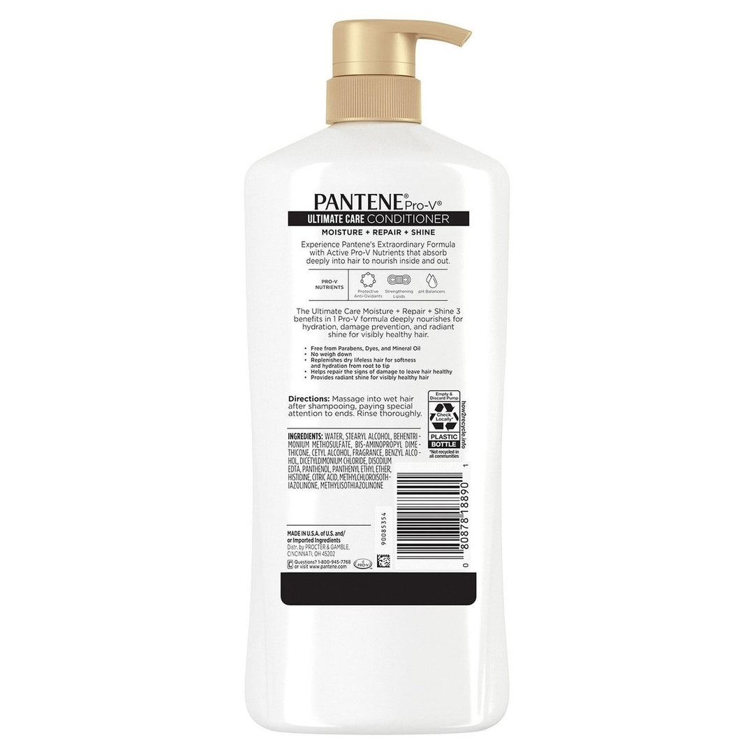 Pantene Pro-V Ultimate Care Shine Conditioner Damaged Hair/Split Ends (38.2 oz.) Image 2