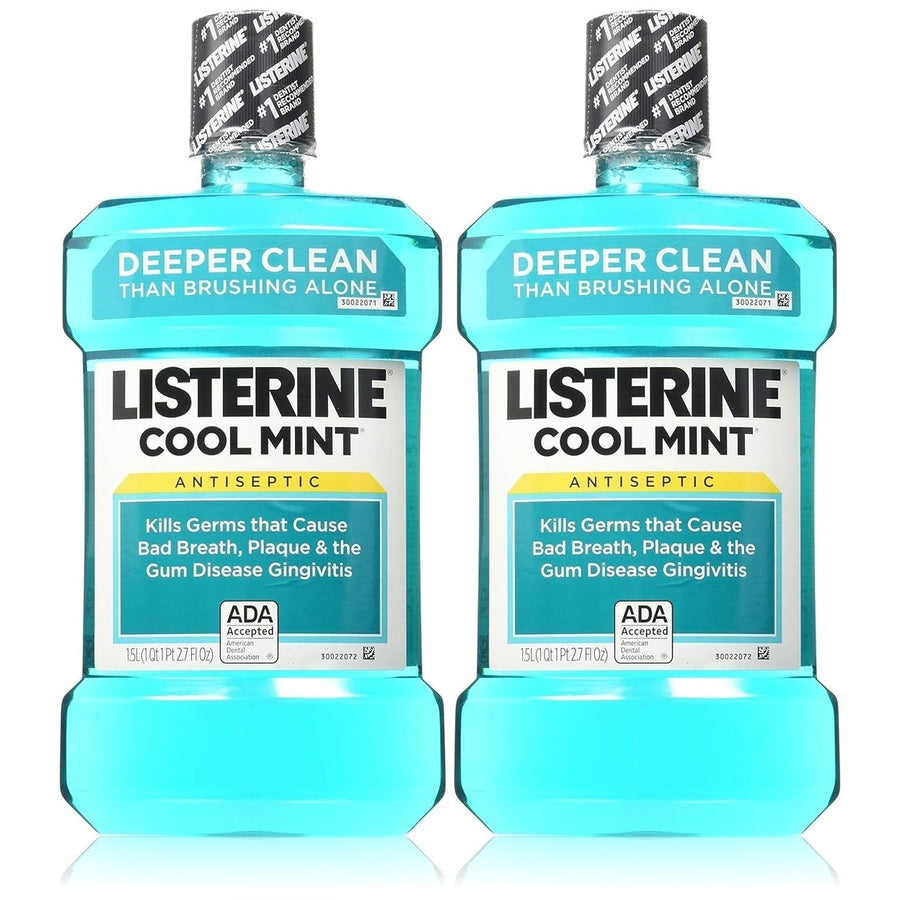 Cool Mint Listerine Antiseptic Mouthwash (2 X 1.5lt) Image 1