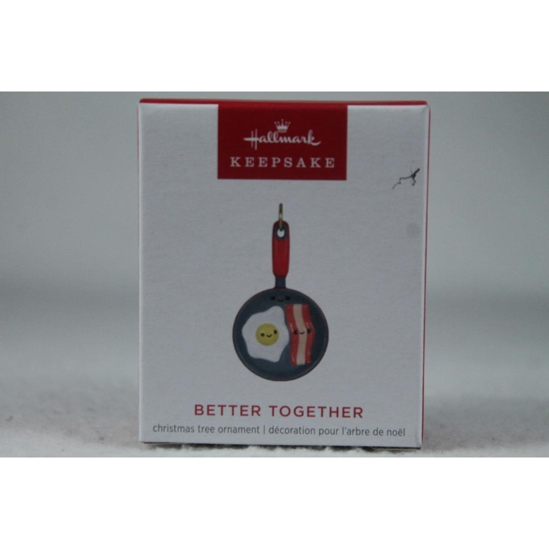 Hallmark Better Together Egg and Bacon 2024 Miniature Ornament In Box Image 3