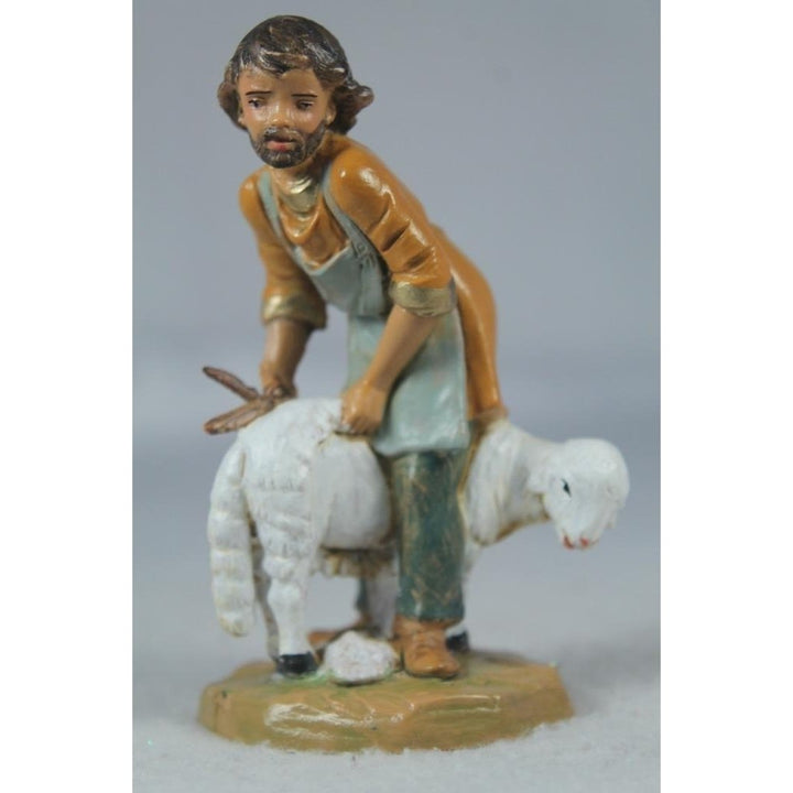 Fontanini-Made In Italy Eder Sheep Shearer-From 5" Series 59815 In Box Image 1