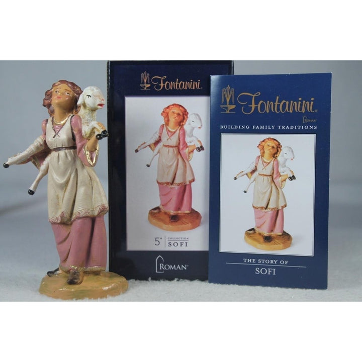 Fontanini -Italy Sofi Shepherdess- 5" Series - 59816 -Christianity- In Box Image 3