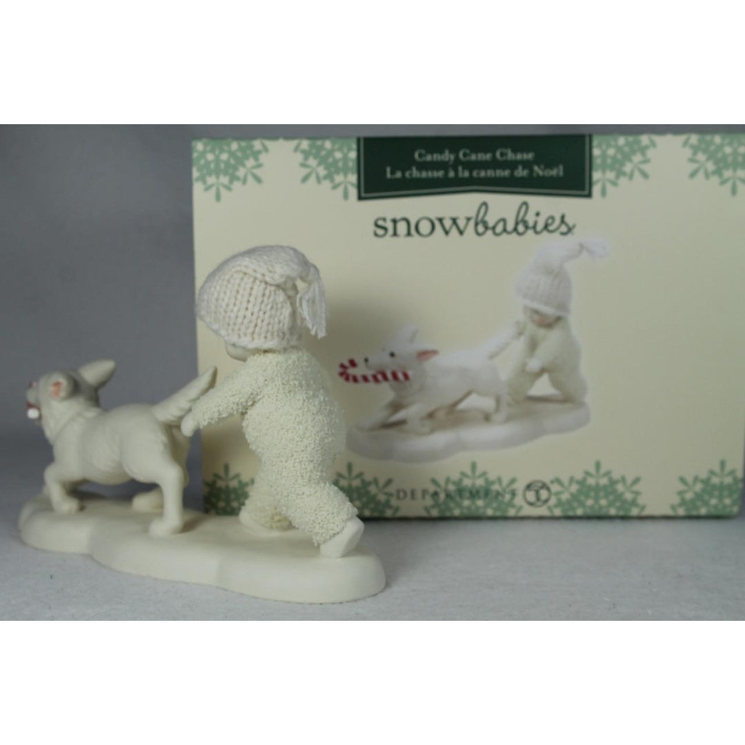 Snowbabies Dept 56 Candy Cane Chase 2024 Figurine 6014143 In Box Image 4