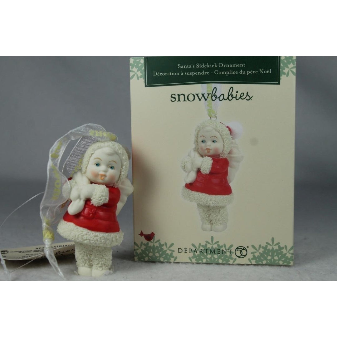 Snowbabies Dept 56 Santas Sidekick 2024 With Gift Bag Ornament 6014157 Image 3