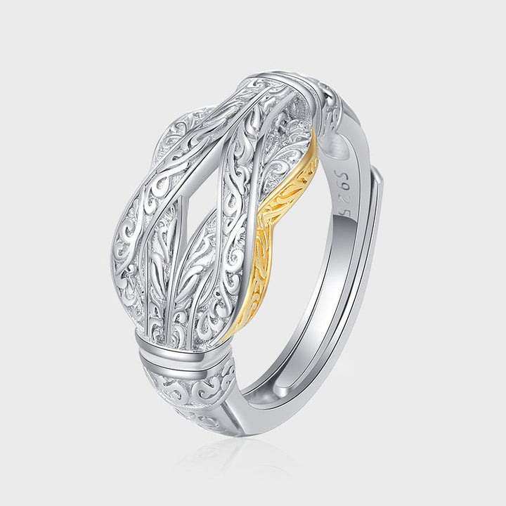 S925 Silver Ring Tang Cao Wicker Various Daily Open Precepts Fashion Advanced Design Non -Smart Simple Ring Image 1