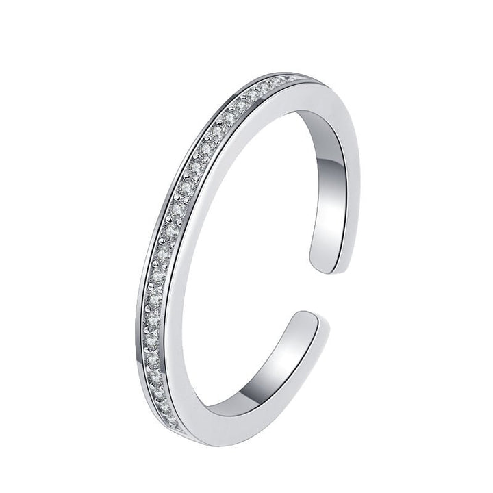 S925 Silver Enamel Drop Oil Ring Womens Open Ring Light Mastelshil Stone Streaming Fingerprint Ring Image 2