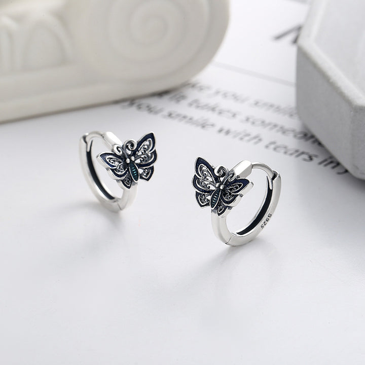 Retro fashion earrings S925 Silver Divine Line Baroque Pearl Earrings Female Suishi Diamond Diamond Super Fairy Earrings Image 1