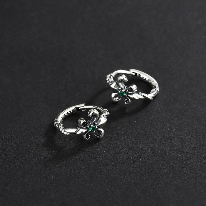 Wanying jewelry diamond -shaped hearing earrings s925 sterling silver design sense niche earrings light luxury Image 2