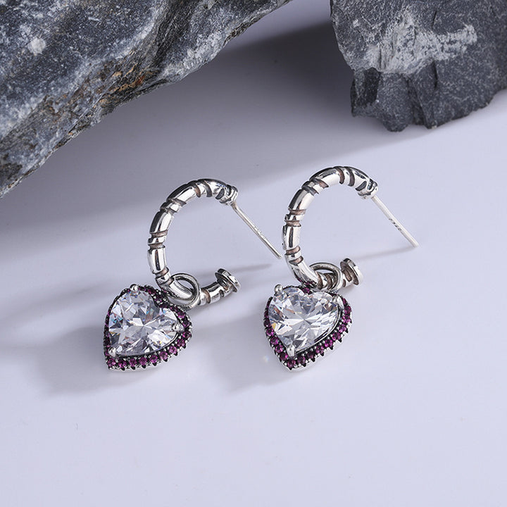 925 Silver Silver Star Ear Fiered Female Simple Small Design Five Star Earrings 2023 Spring and Summer Image 2