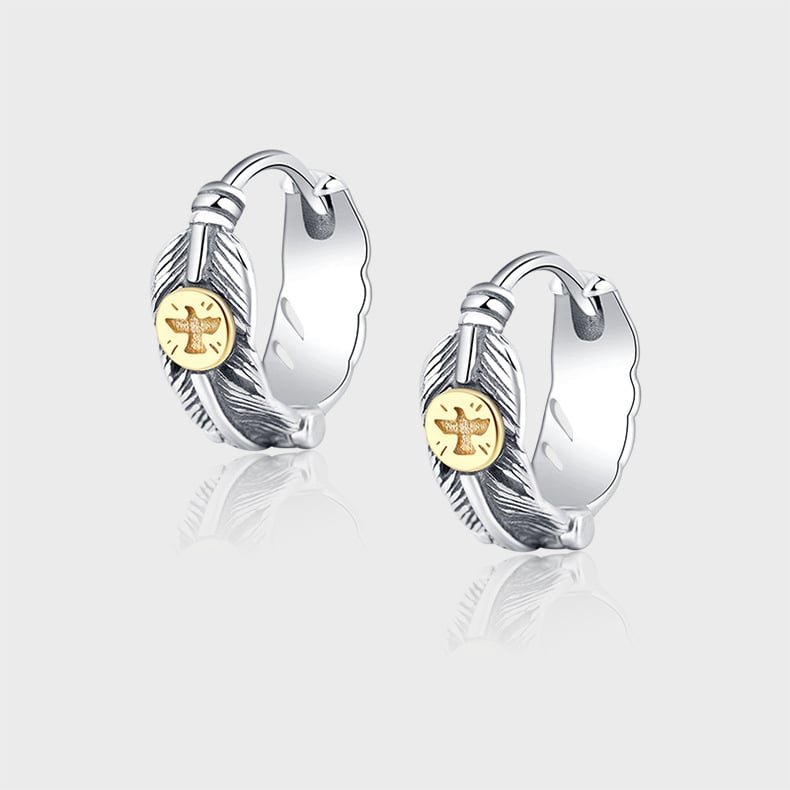 Shuangqiu earrings S925 Two Silk -to -His silver -beaded silver bead earrings Fashionable street wind Korean earrings Image 2
