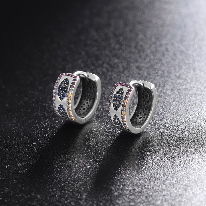 Twist ear buckle s925 pure silver bright silver Korean orders cold wind early spring silver jewelry wholesale E056J Image 1