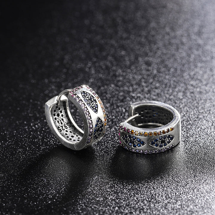 Twist ear buckle s925 pure silver bright silver Korean orders cold wind early spring silver jewelry wholesale E056J Image 3