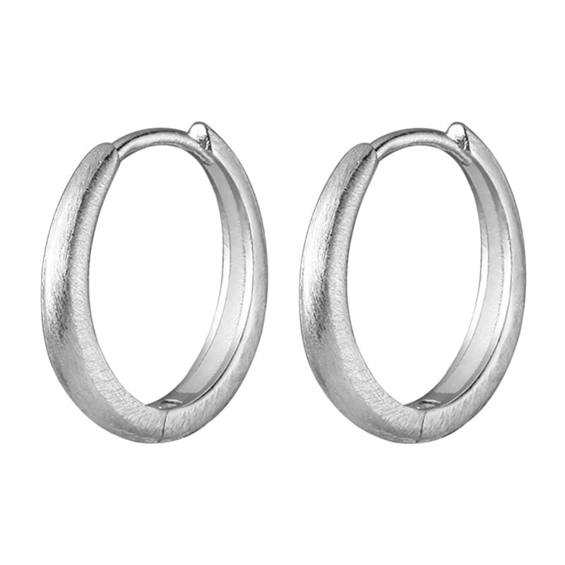 Fruits ear buckle 925 sterling silver bright silver silver sand spray earrings Basically versatile ear ring 2022 autumn Image 2