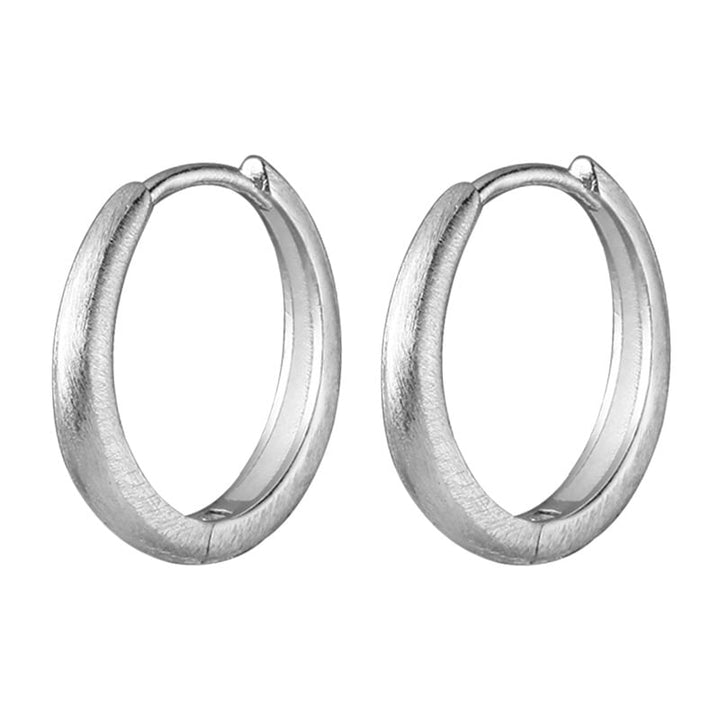 Fruits ear buckle 925 sterling silver bright silver silver sand spray earrings Basically versatile ear ring 2022 autumn Image 3