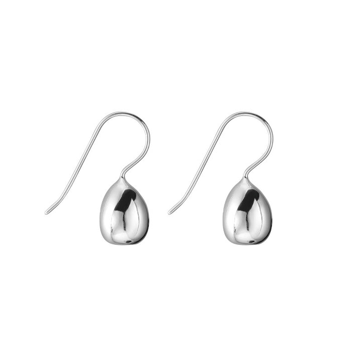 Little Silver Egg Series S925 Silver Water Drop French Limited Temperature High -Cold and Fashionable Earrings Earrings Image 3