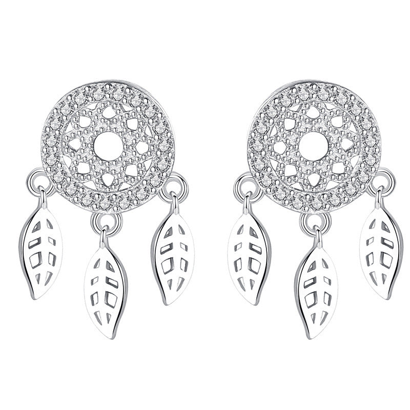 Bollyi S925 Silver Jewelry Female National Wind Jewelry Dream Catcher Earrings Earrings Ferry Sutra Earrier Female Image 2