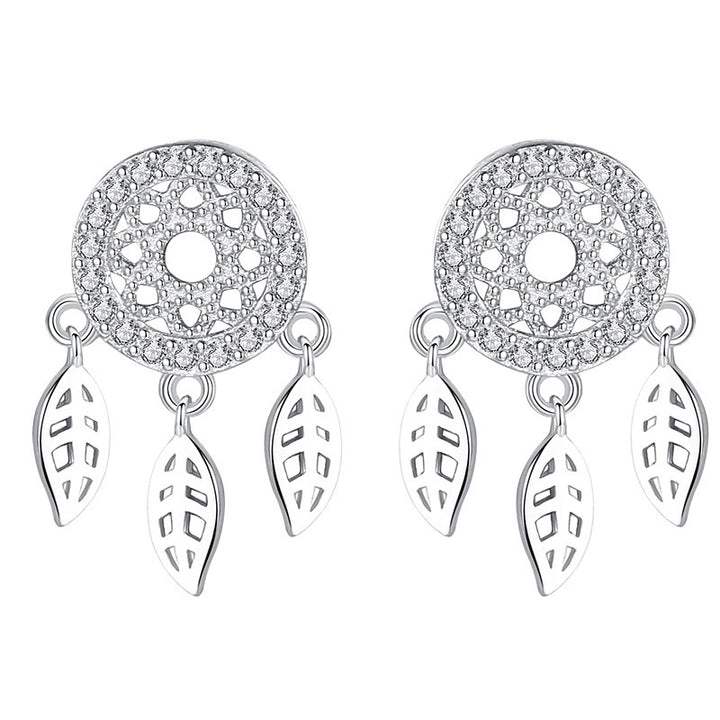 Bollyi S925 Silver Jewelry Female National Wind Jewelry Dream Catcher Earrings Earrings Ferry Sutra Earrier Female Image 2