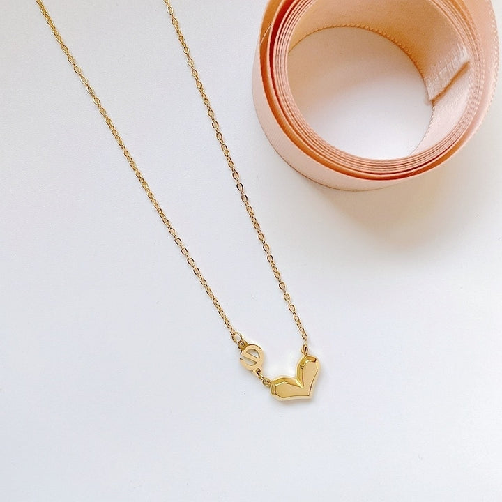 [Bathing without picking] Golden Stores same models of  year -old letter love titanium steel necklace  tide Image 2
