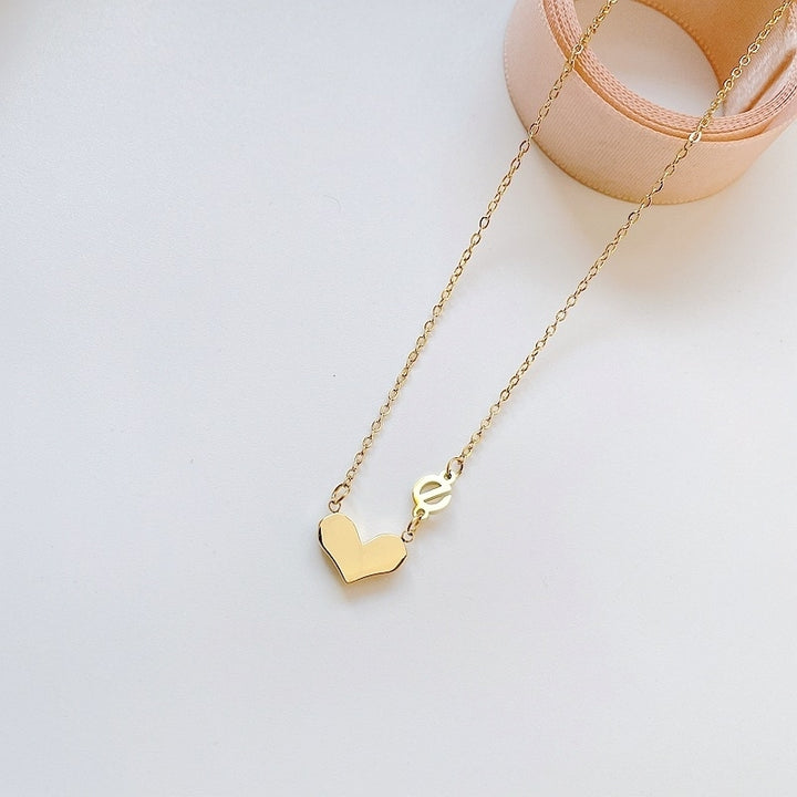 [Bathing without picking] Golden Stores same models of  year -old letter love titanium steel necklace  tide Image 3