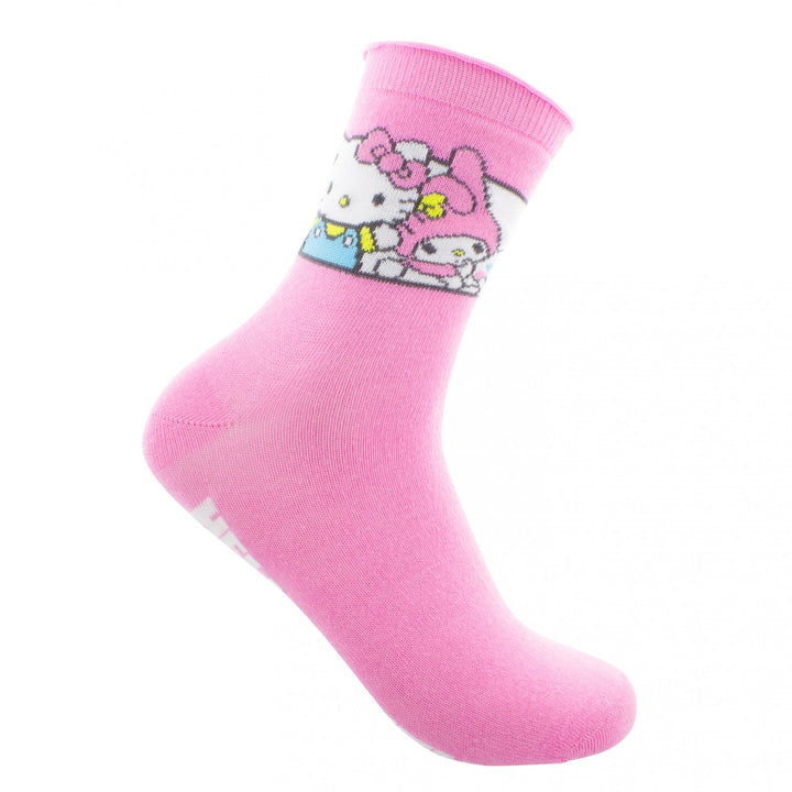 Hello Kitty and Friends Sanrio Womens Ribbed Lettuce Socks 2-Pack Image 2