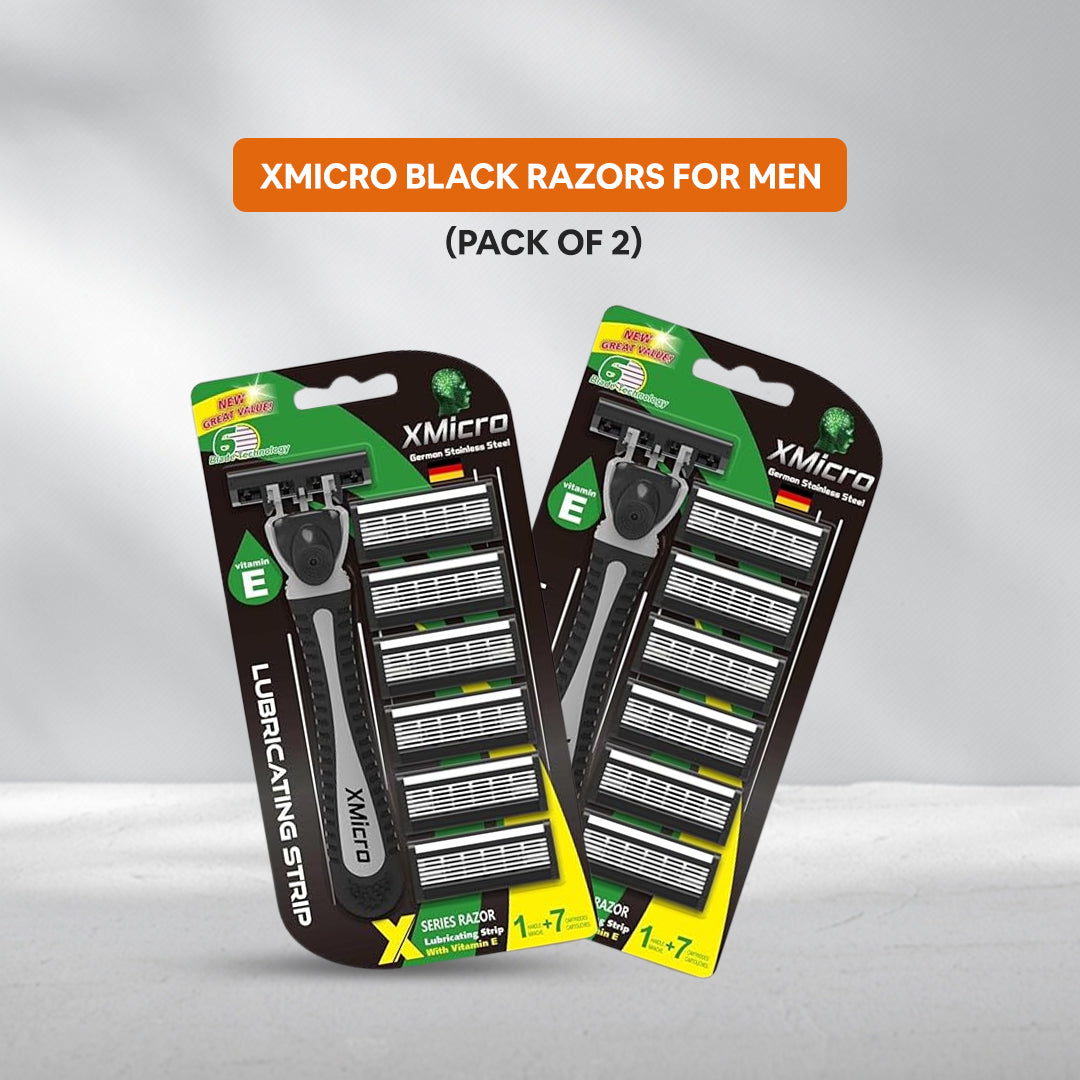 XMicro Black Razors For Men (Pack Of 2) Image 1