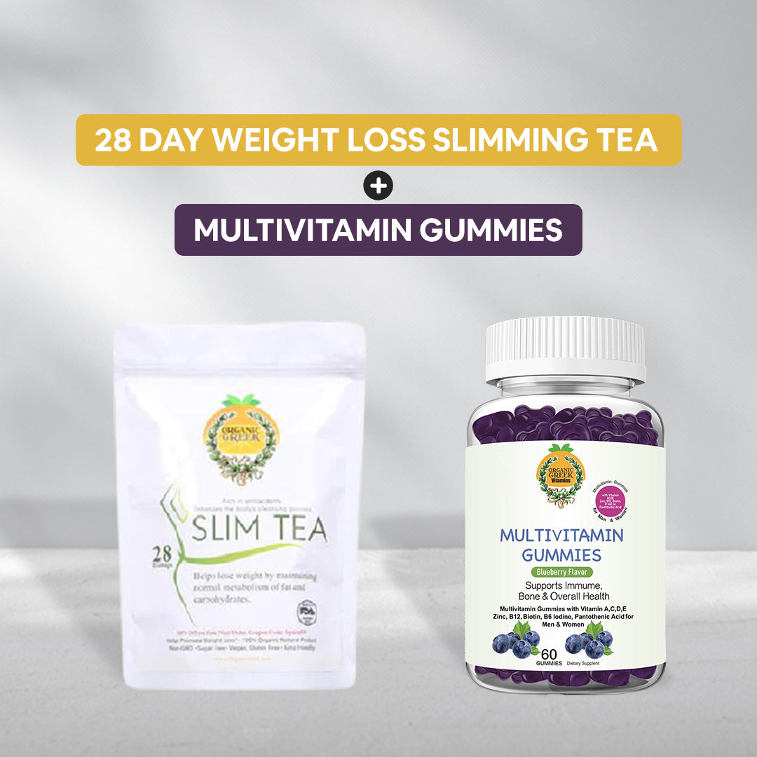 28 Day Weight Loss Slimming Tea + Multivitamin Gummies Image 1