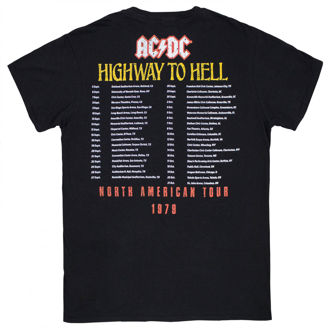 AC/DC Highway to Hell Tour Front and Back Print T-Shirt Image 3