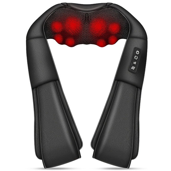 Electric Neck And Back Massager with Infrared Light Heating 3 Intensity Levels Deep Kneading 3D Shiatsu Massage Pillow Image 1