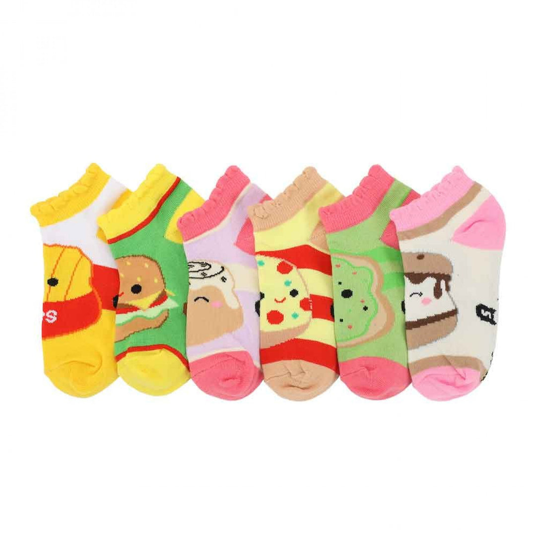 Squishmallows Mixed Characters Girls Ankle Socks 6-Pack Image 1