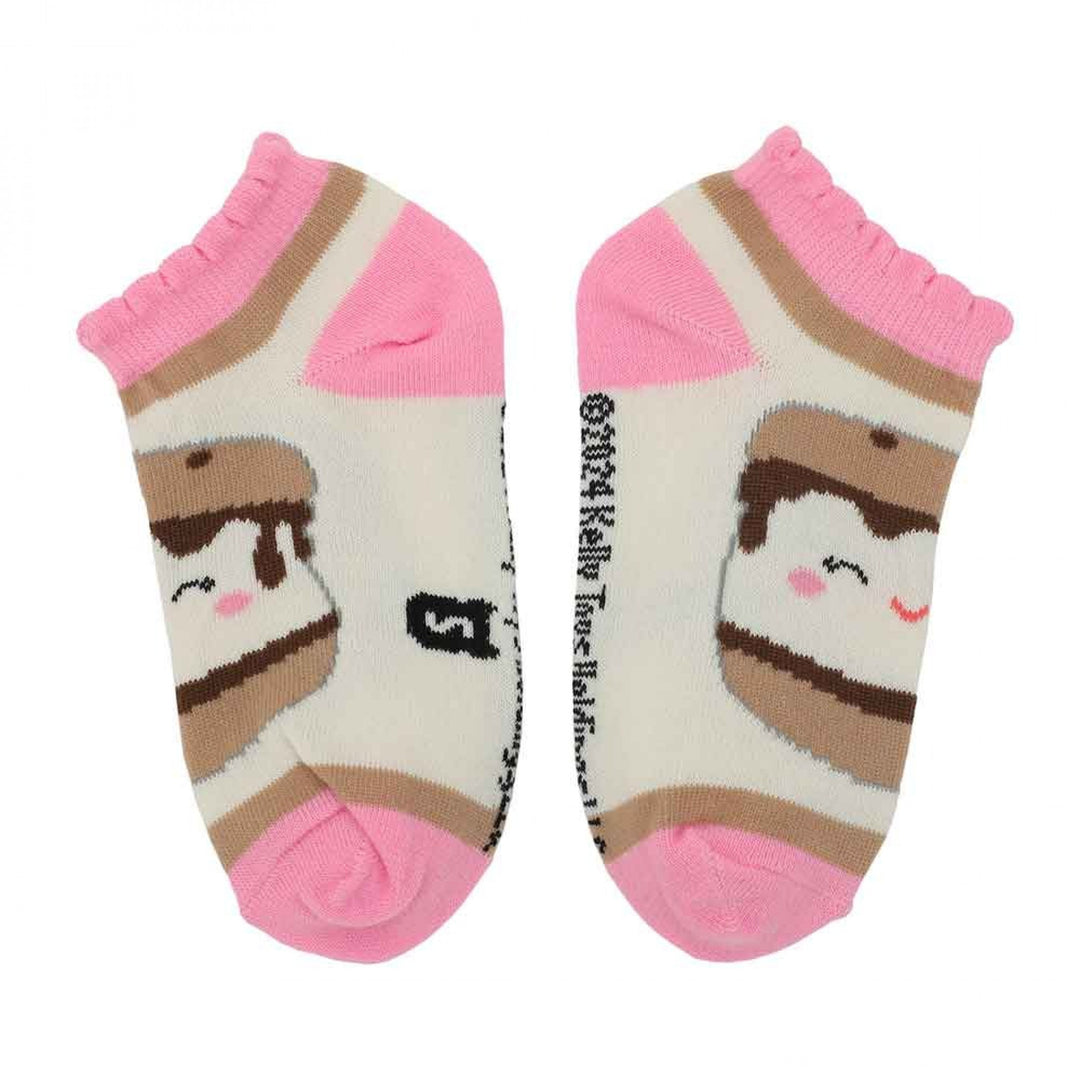 Squishmallows Mixed Characters Girls Ankle Socks 6-Pack Image 4