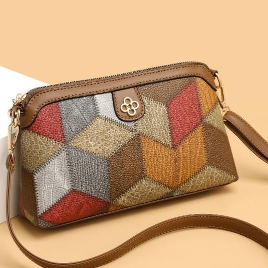 Bohemian crossbody bag niche ethnic design womens bag single shoulder bag spliced color crossbody loose change mobile Image 2