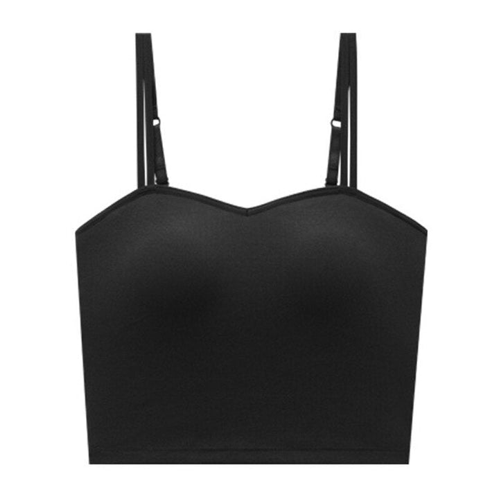 Women Fashion Female Push Up Bras Double Strap Crop Wirefree Brassiere Seamless Underwear With Built In Bra Image 1