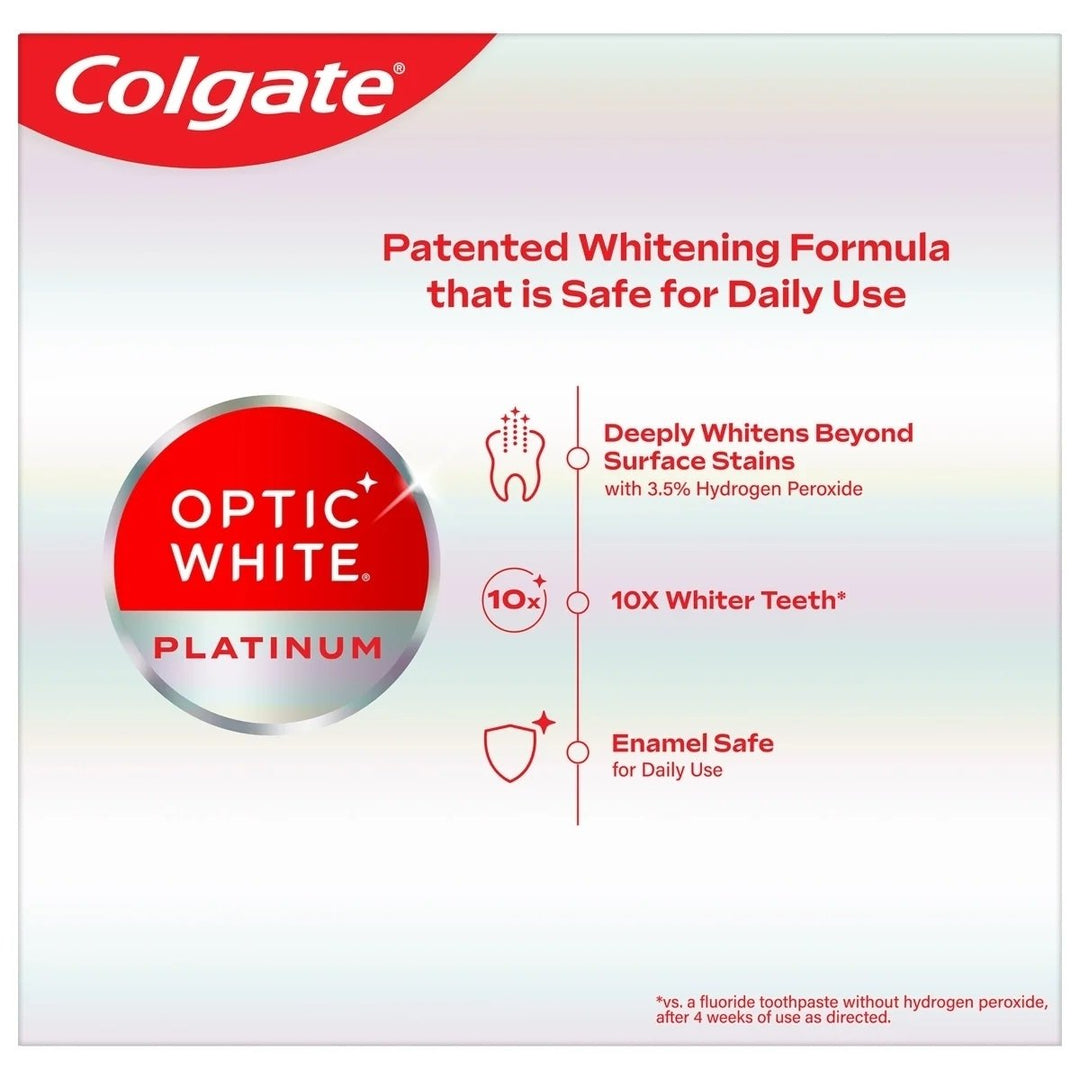 Colgate Optic White Platinum Toothpaste 4.1 Ounce (Pack of 4) Image 3