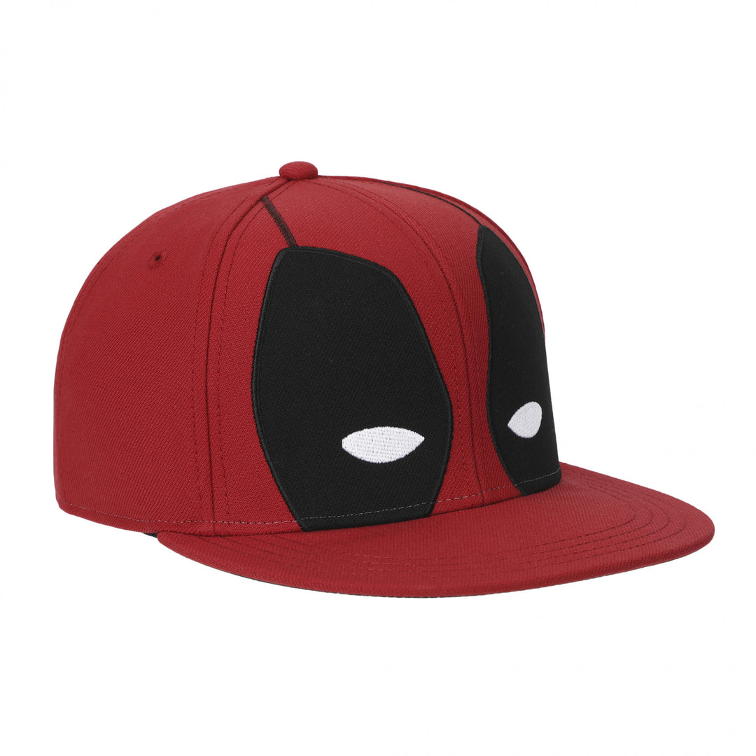 Deadpools Mask Flatbill Snapback Hat with Underbill Artwork Image 3