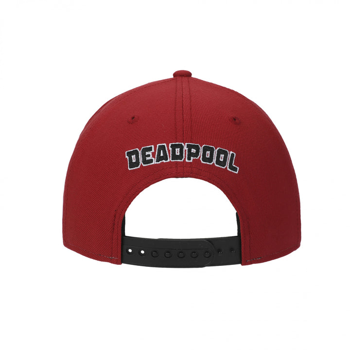 Deadpools Mask Flatbill Snapback Hat with Underbill Artwork Image 4