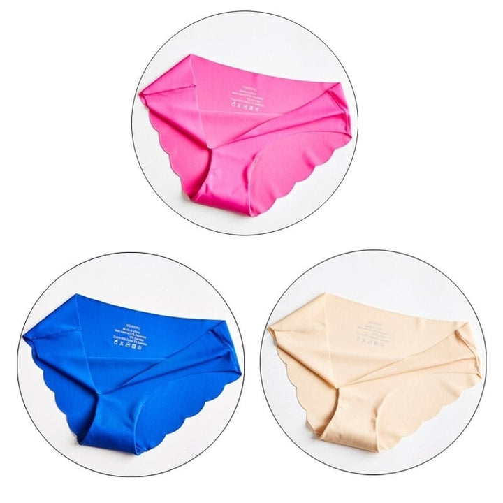 Women Fashion 3PC Seamless Panties Ultra-thin Underwear Comfort Intimates Lingerie Low-Rise Female briefs Image 1