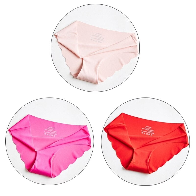 Women Fashion 3PC Seamless Panties Ultra-thin Underwear Comfort Intimates Lingerie Low-Rise Female briefs Image 1